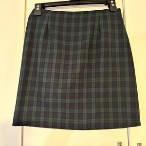 ✨ Nasty Gal Plaid Mini Skirt Green Navy Preppy A-Line Size 2